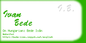 ivan bede business card